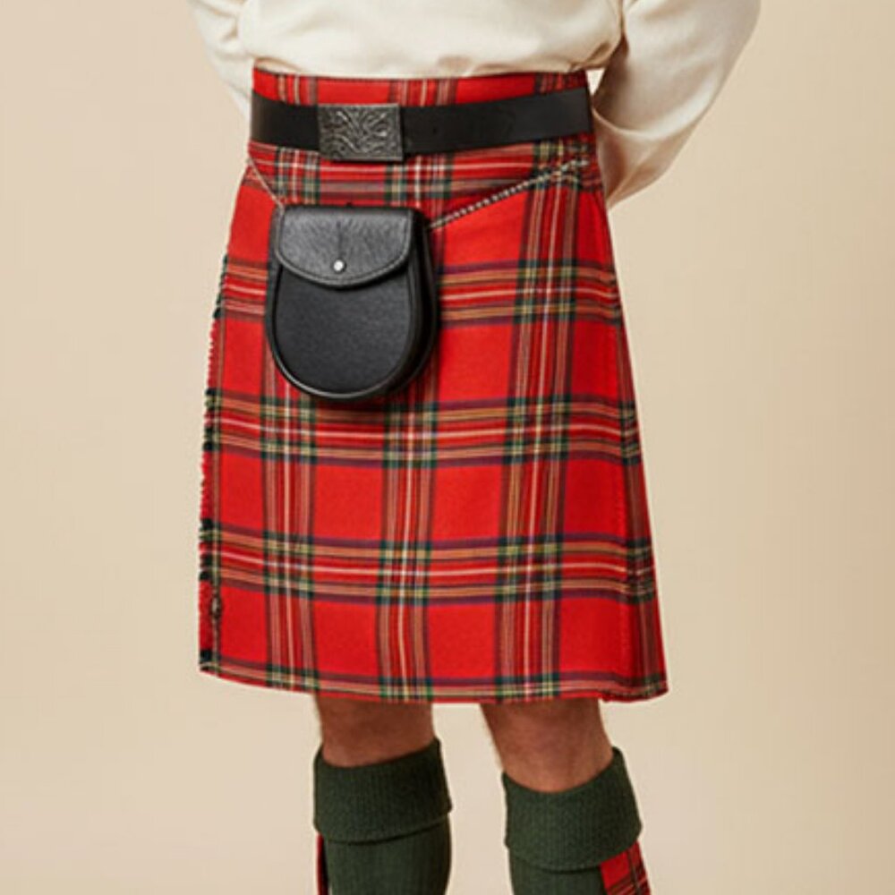 Red Scottish Tartan Kilt Men’s  Traditional Highland Wear